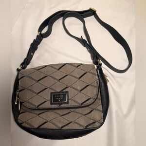 Fossil Black and Cream Crossbody Bag